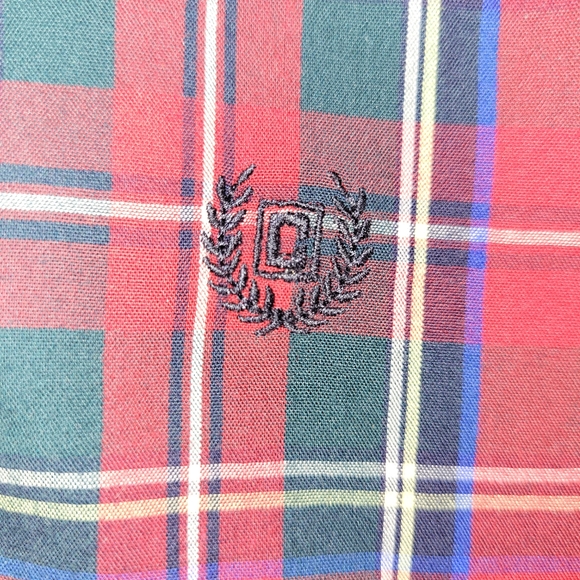 Chaps Ralph Lauren Toddler Boys Red Green Multi Plaid Button Down Cotton Shirt - Picture 4 of 6